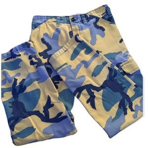 Yellow Camo Cargo Jeans